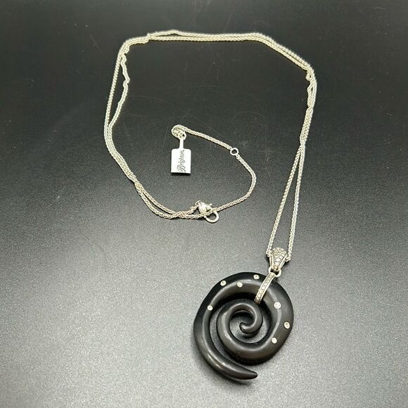 NWT Brighton Free Spirit Spiral Necklace Resin Pendant 38" - Picture 1 of 5